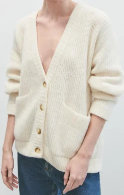 American Vintage Women'S Cardigan East Pearl Melange Best Sale