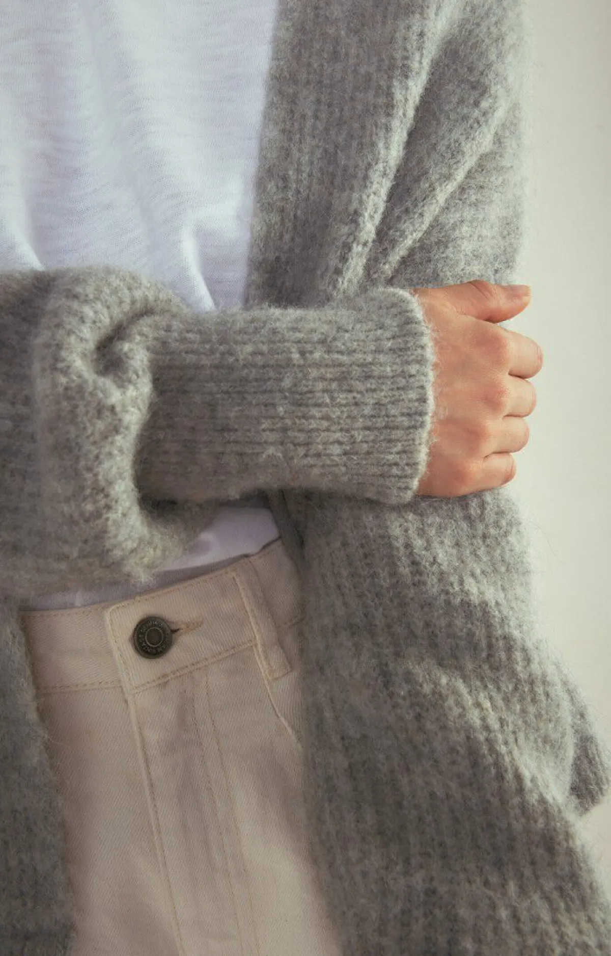 American Vintage Women'S Cardigan East Heather Grey Best