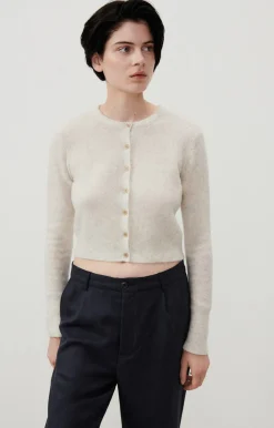 American Vintage Women'S Cardigan Razpark Ecru Multimelange Store