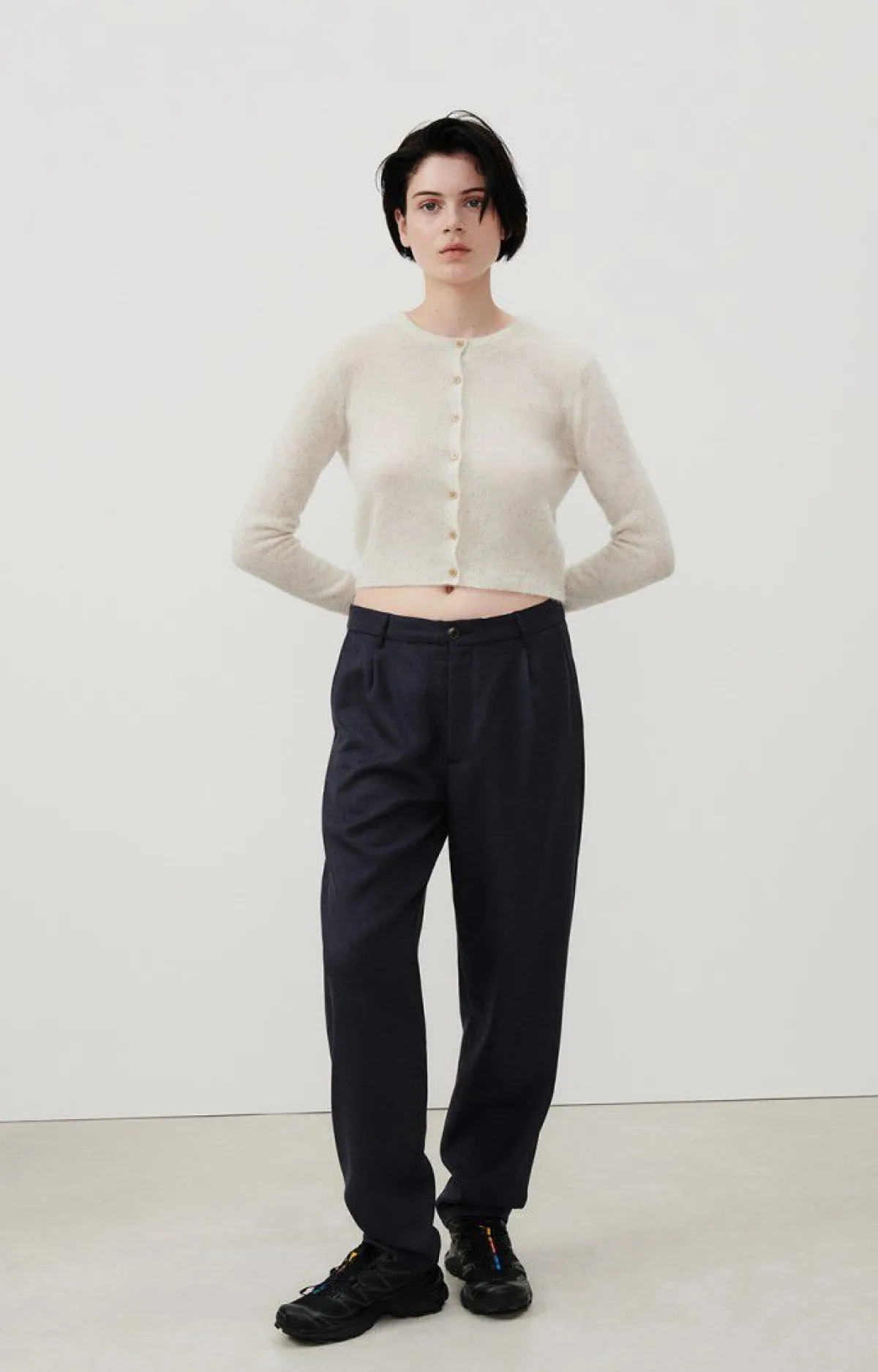 American Vintage Women'S Cardigan Razpark Ecru Multimelange Store