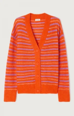 American Vintage Women'S Cardigan Tyji Capucine Stripes New