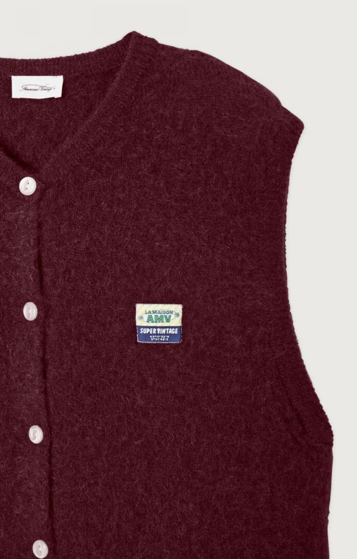 American Vintage Women'S Cardigan Vitow Mahogany Melange New