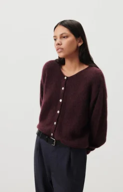 American Vintage Women'S Cardigan Vitow Mahogany Melange Discount