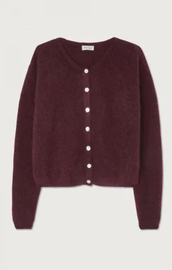 American Vintage Women'S Cardigan Vitow Mahogany Melange Discount