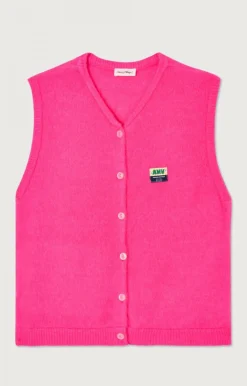American Vintage Women'S Cardigan Vitow Neon Pink Melange Best