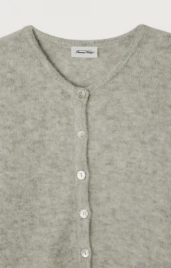 American Vintage Women'S Cardigan Vitow Light Grey Melange Cheap