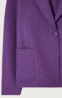 American Vintage Women'S Coat Dadoulove Eggplant Melange Discount