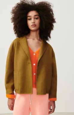 American Vintage Women'S Coat Dadoulove Camel Melange Store