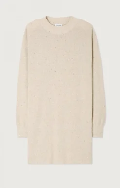 American Vintage Women'S Dress Dozborow Ecru Melange New