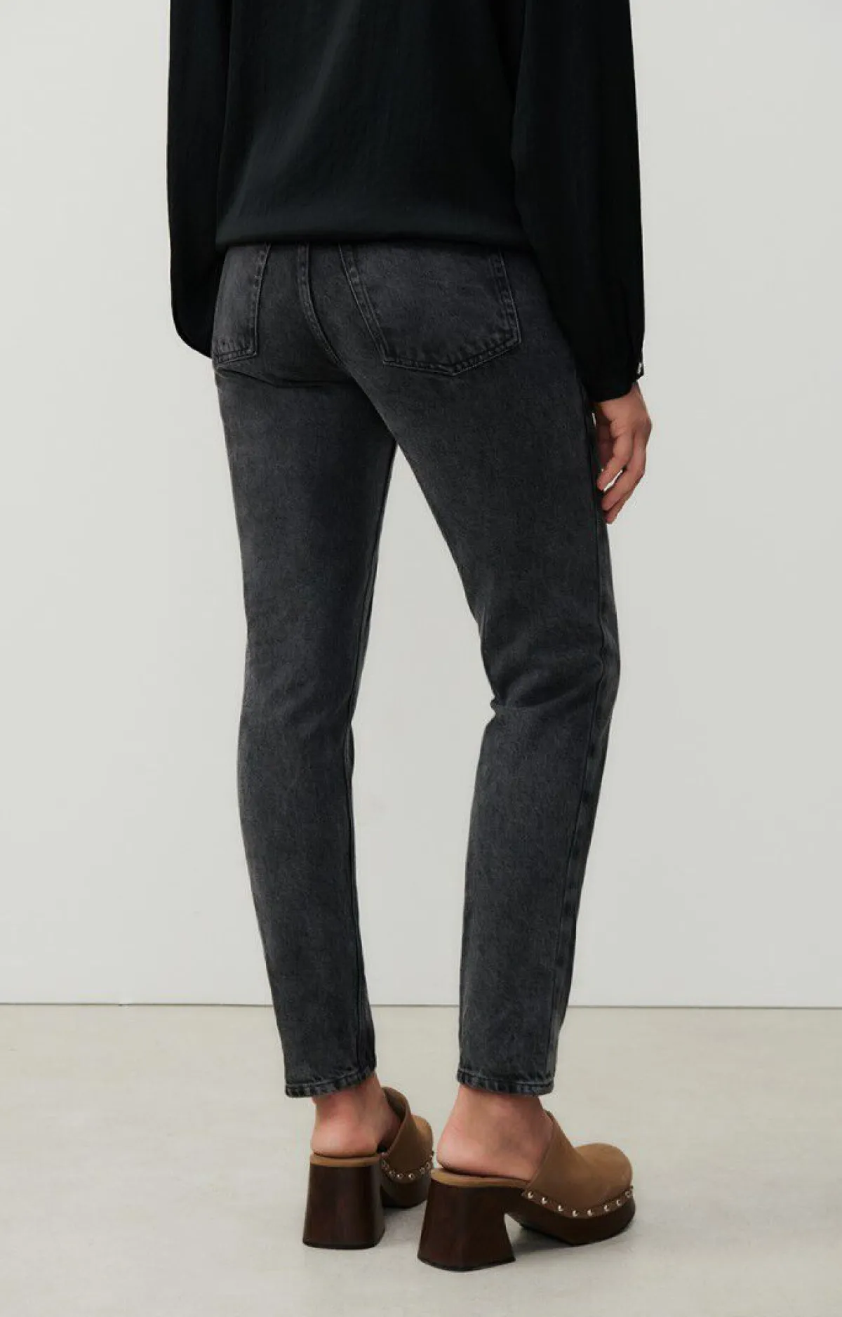 American Vintage Women'S Fitted Jeans Yopday Black Store