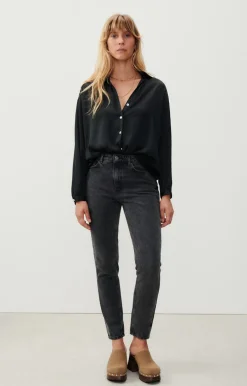 American Vintage Women'S Fitted Jeans Yopday Black Store