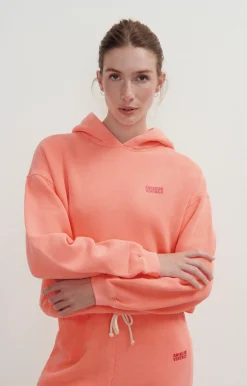 American Vintage Women'S Hoodie Izubird Fluorescent Orange Outlet