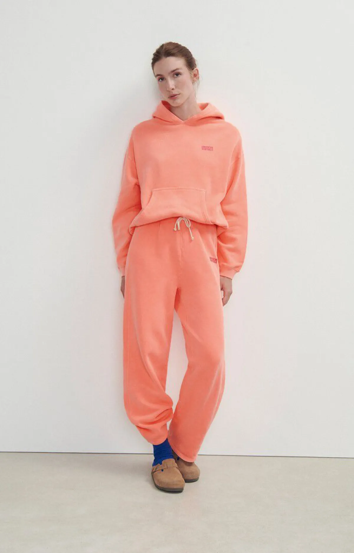 American Vintage Women'S Hoodie Izubird Fluorescent Orange Outlet