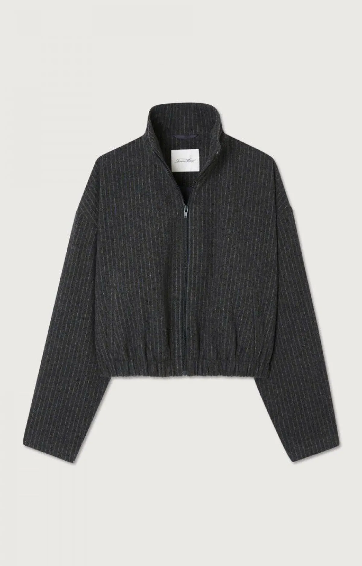 American Vintage Women'S Jacket Dopabay Grey And Blue Stripes Discount