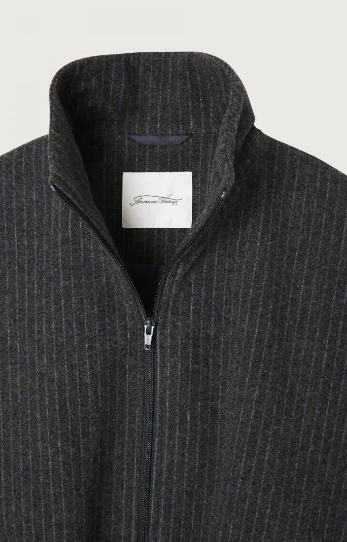 American Vintage Women'S Jacket Dopabay Grey And Blue Stripes Discount