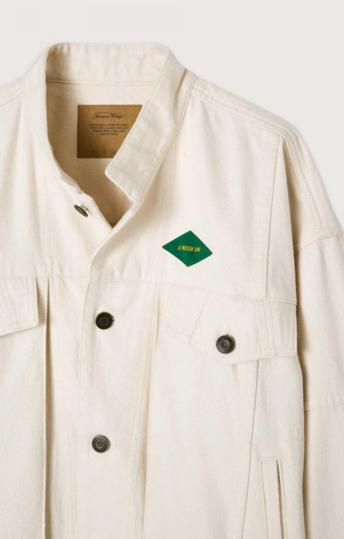 American Vintage Women'S Jacket Spywood Ecru Flash Sale