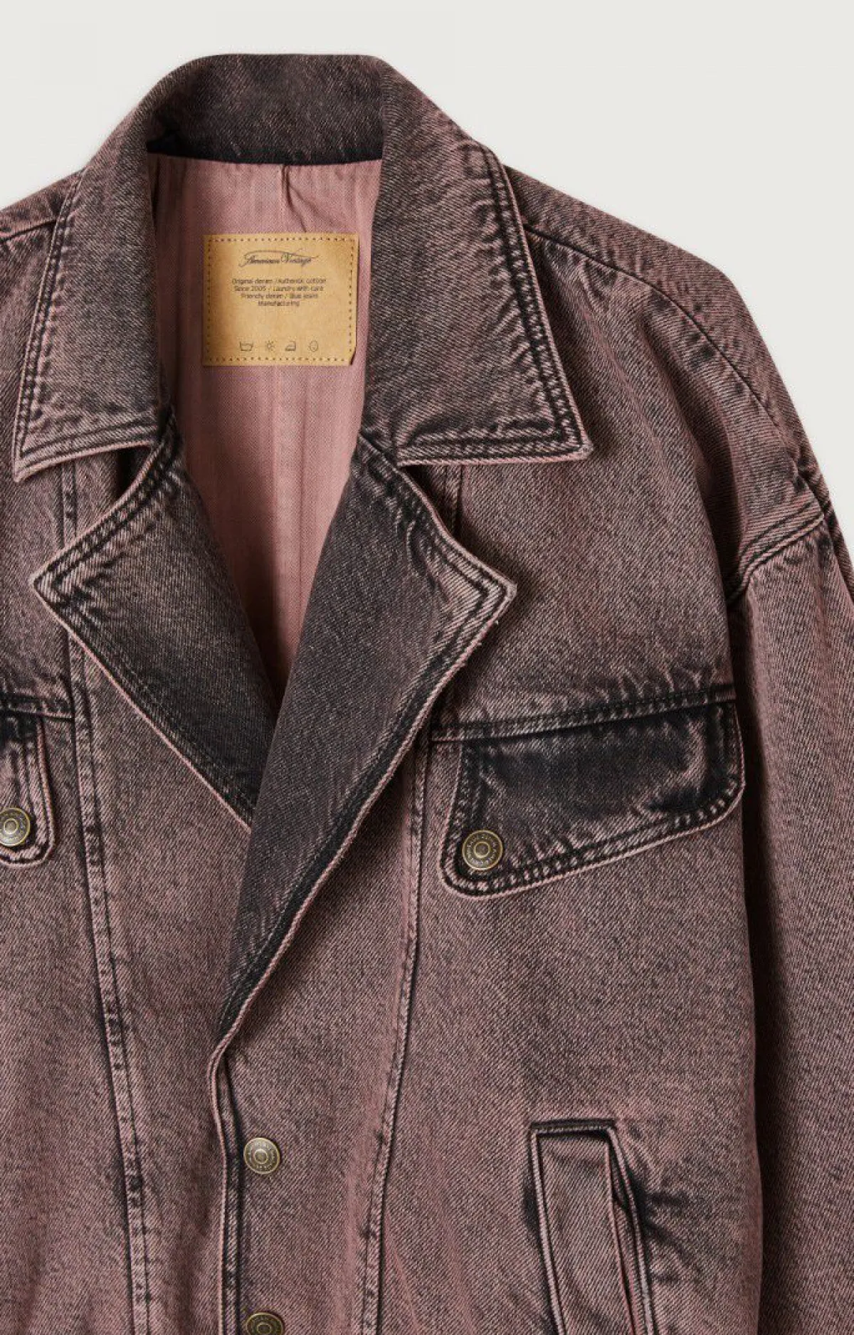 American Vintage Women'S Jacket Yopday Over Dye Pink Shop
