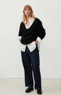American Vintage Women'S Jumper Cikoya Black Melange Flash Sale