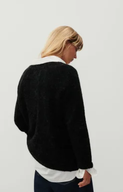 American Vintage Women'S Jumper Cikoya Black Melange Flash Sale