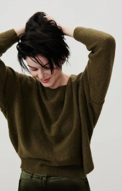 American Vintage Women'S Jumper Damsville Khaki Melange Fashion