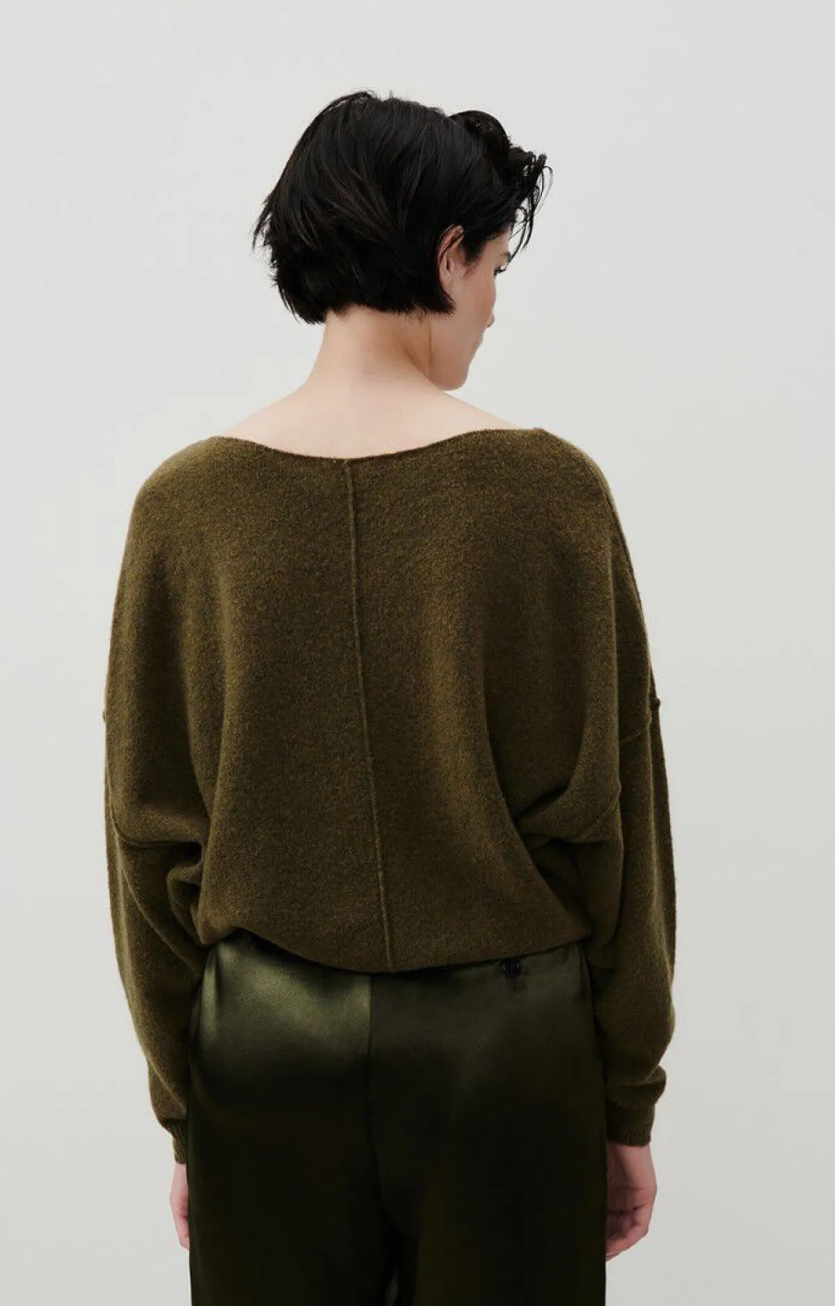American Vintage Women'S Jumper Damsville Khaki Melange Fashion