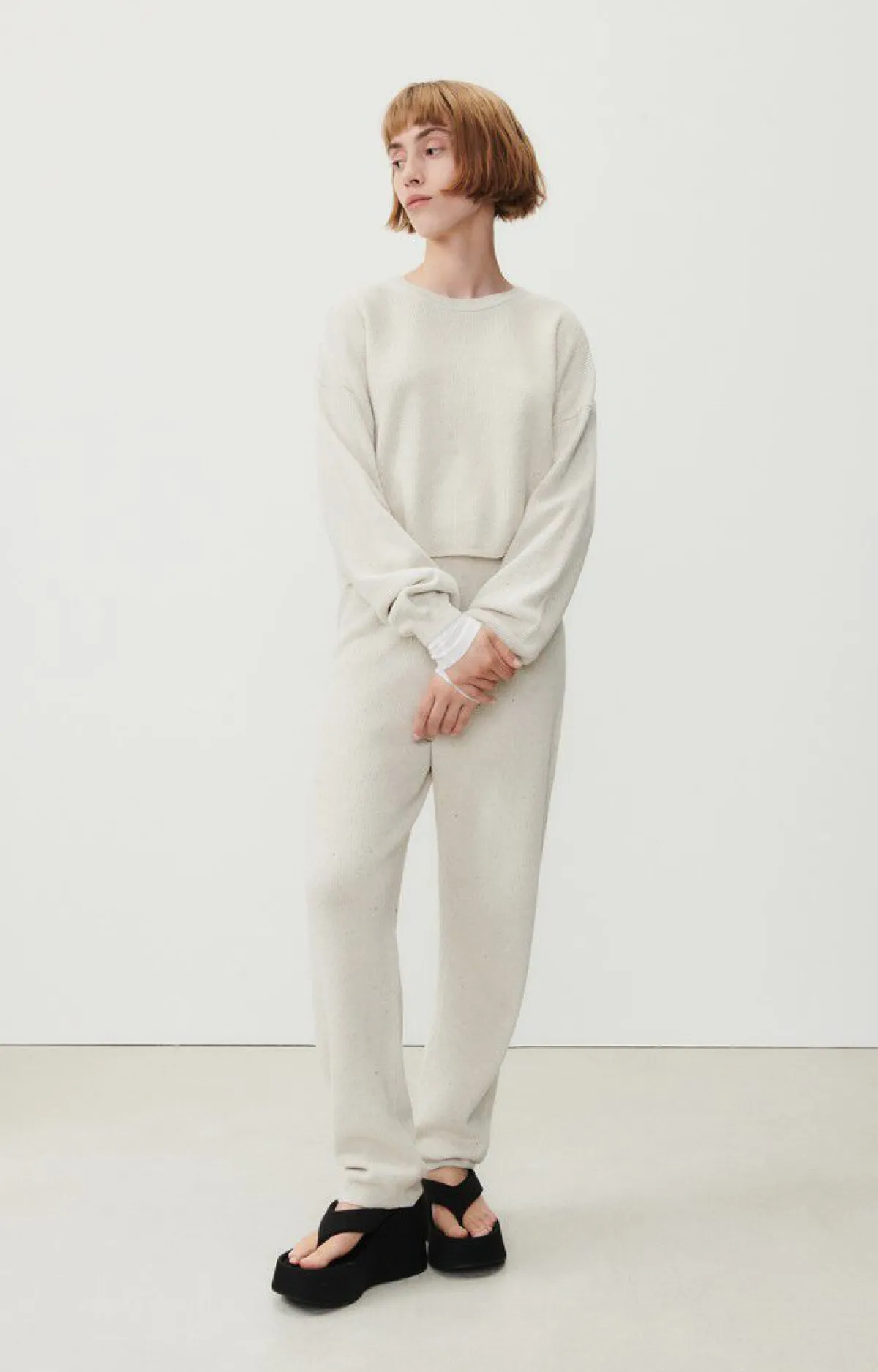 American Vintage Women'S Jumper Dozborow Ecru Melange Discount