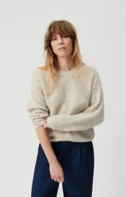 American Vintage Women'S Jumper East Powder Snow Melange Hot