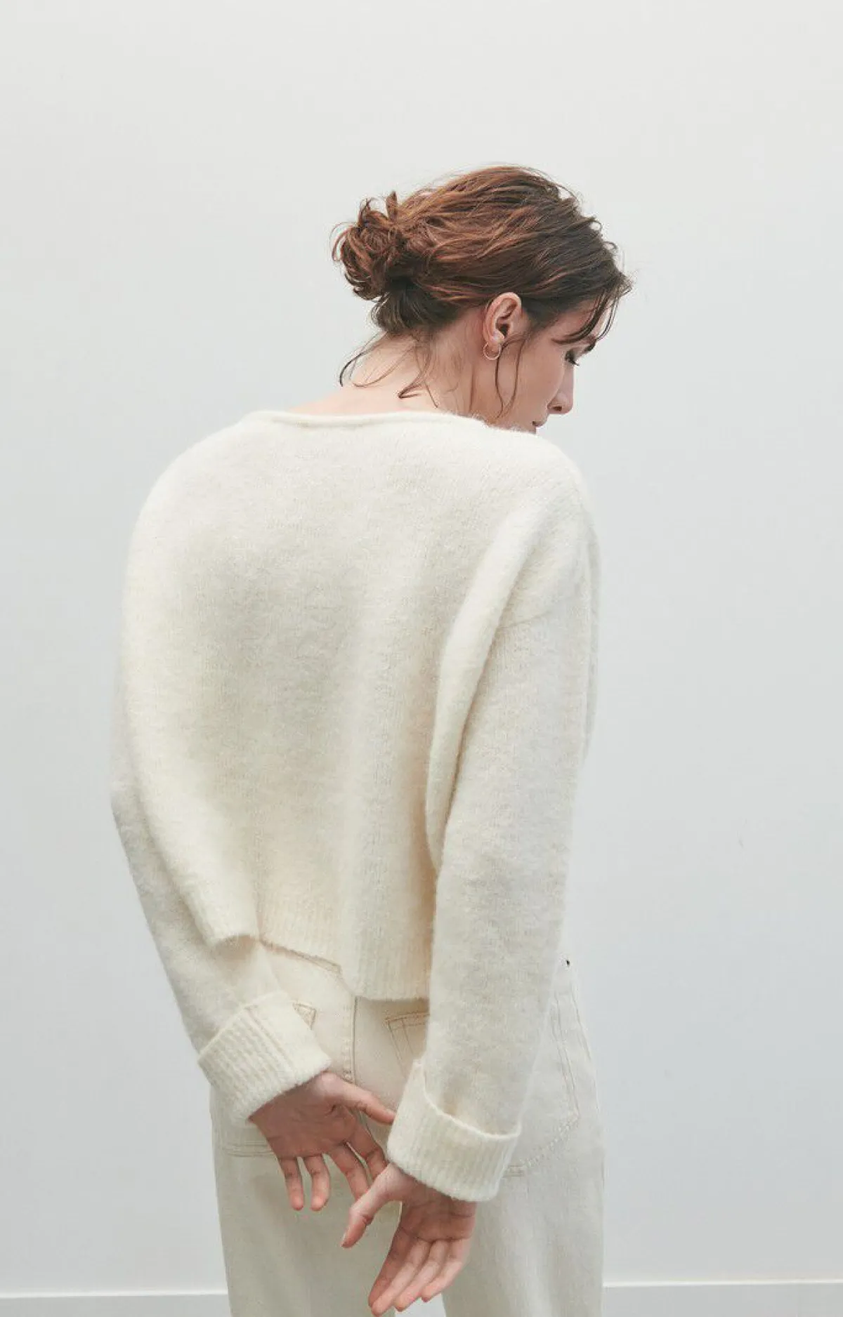 American Vintage Women'S Jumper East Pearl Melange Fashion