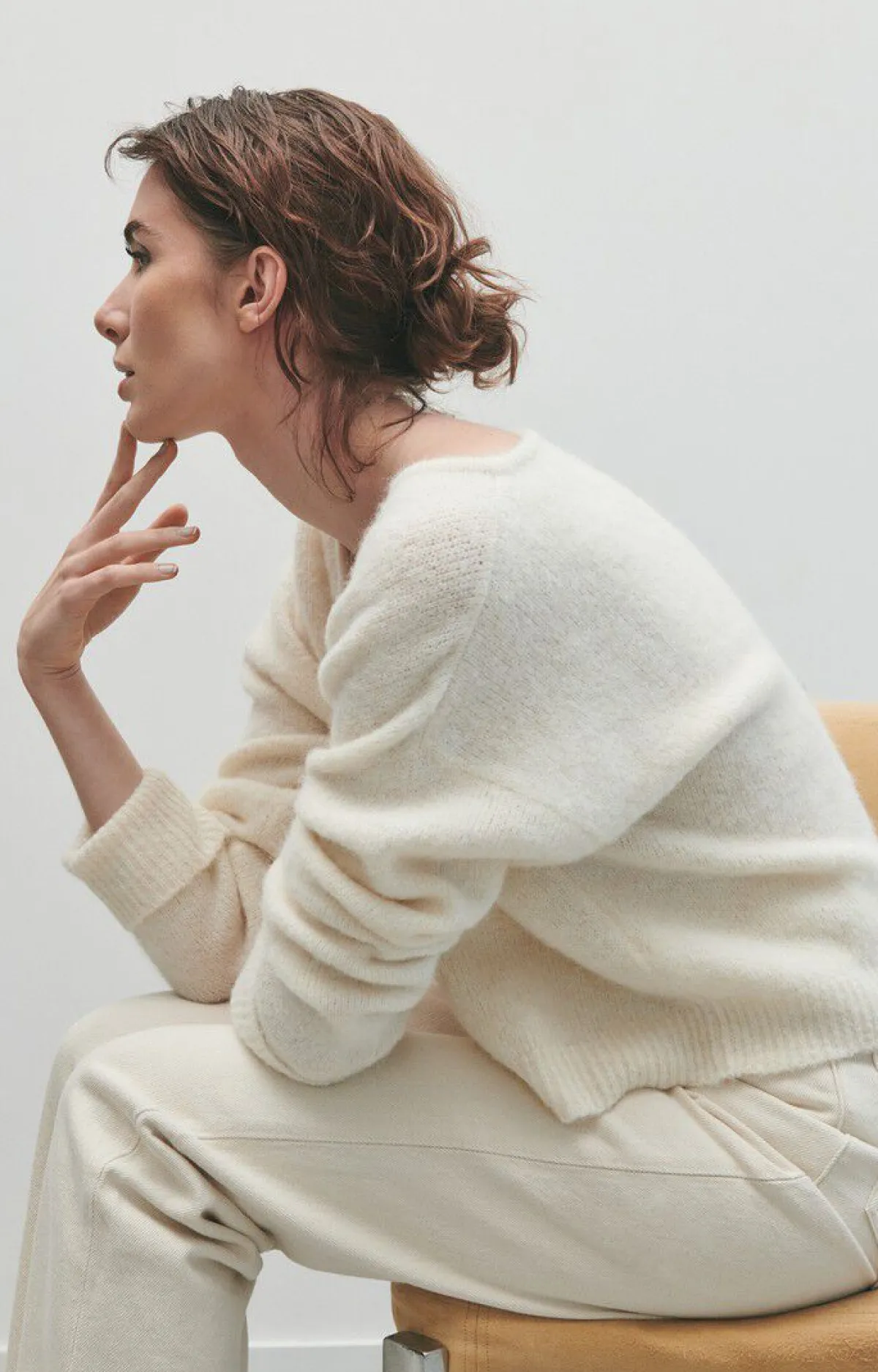 American Vintage Women'S Jumper East Pearl Melange Fashion