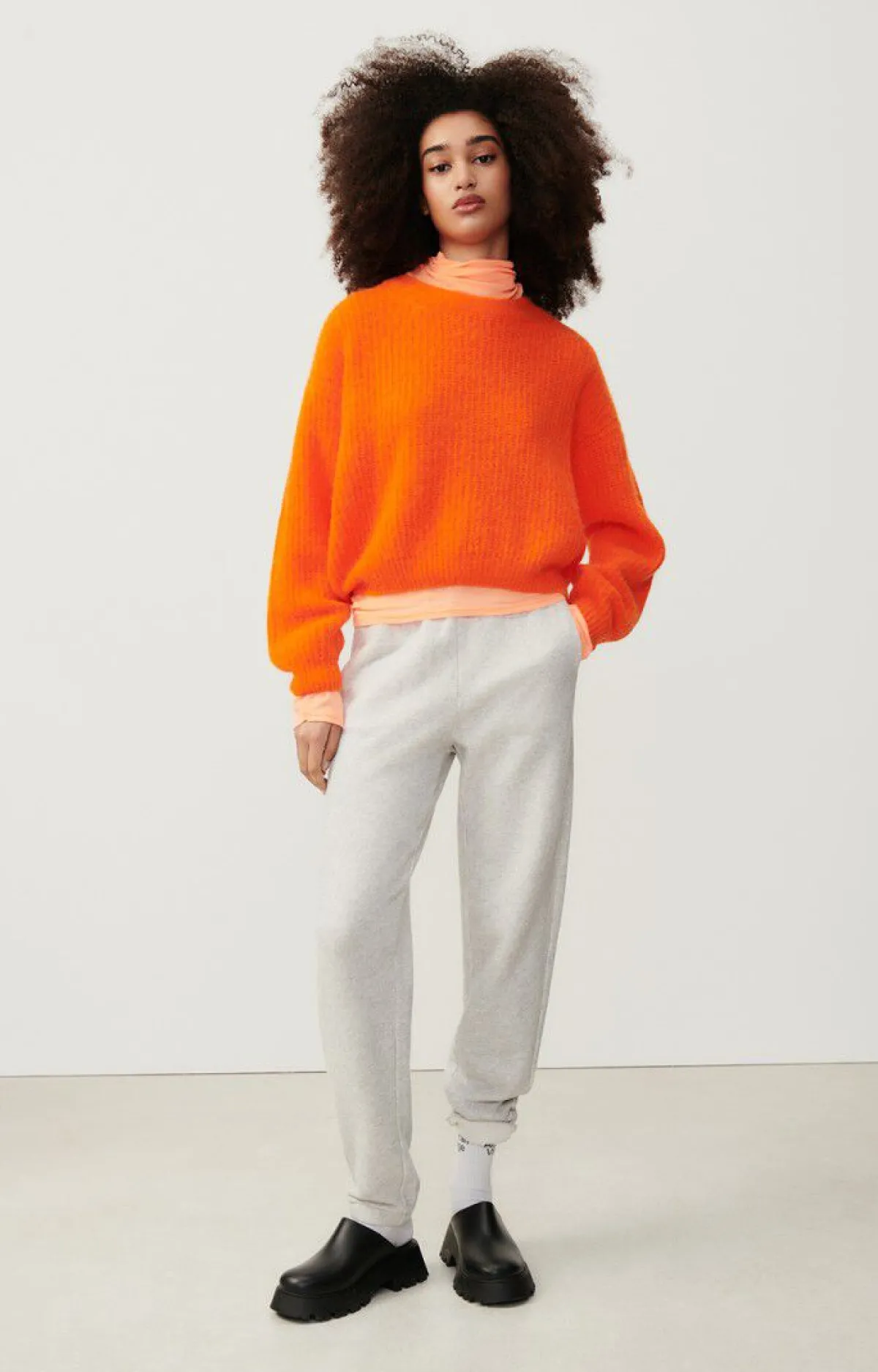 American Vintage Women'S Jumper East Fluorescent Orange Best