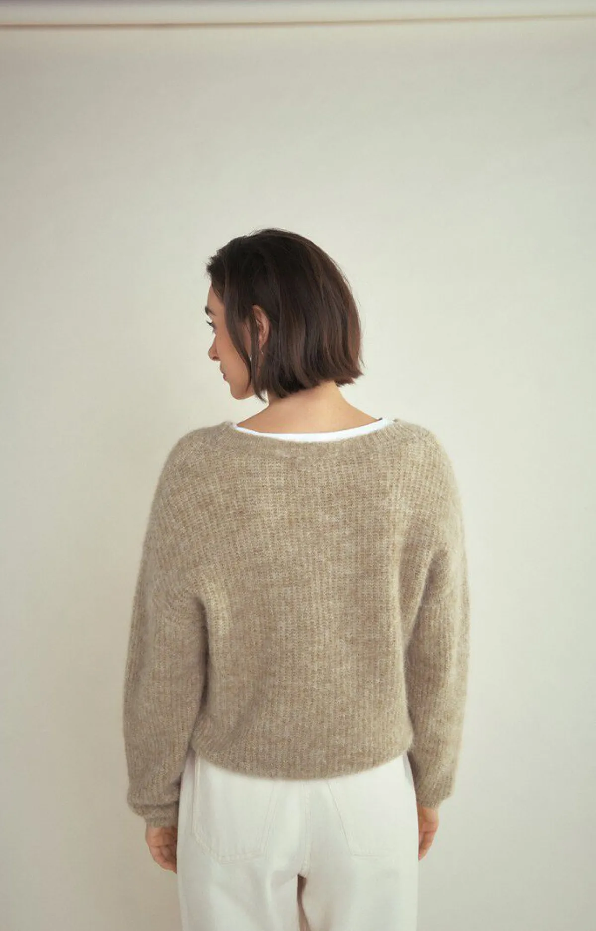American Vintage Women'S Jumper East Beige Melange Best Sale