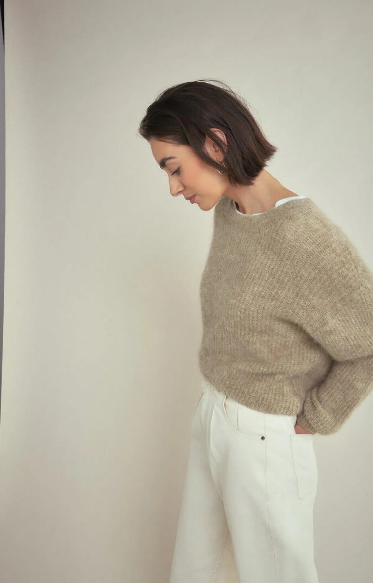 American Vintage Women'S Jumper East Beige Melange Best Sale