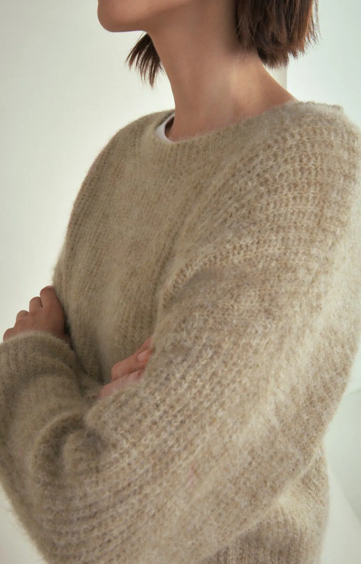 American Vintage Women'S Jumper East Beige Melange Best Sale