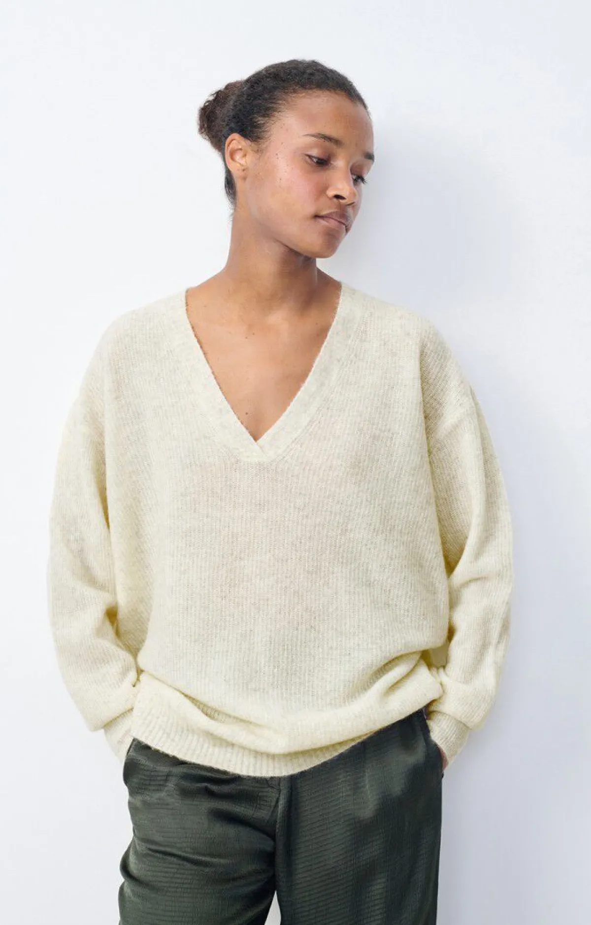 American Vintage Women'S Jumper Razpark Ecru Multimelange Online