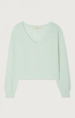 American Vintage Women'S Jumper Razpark Water Green Melange Fashion