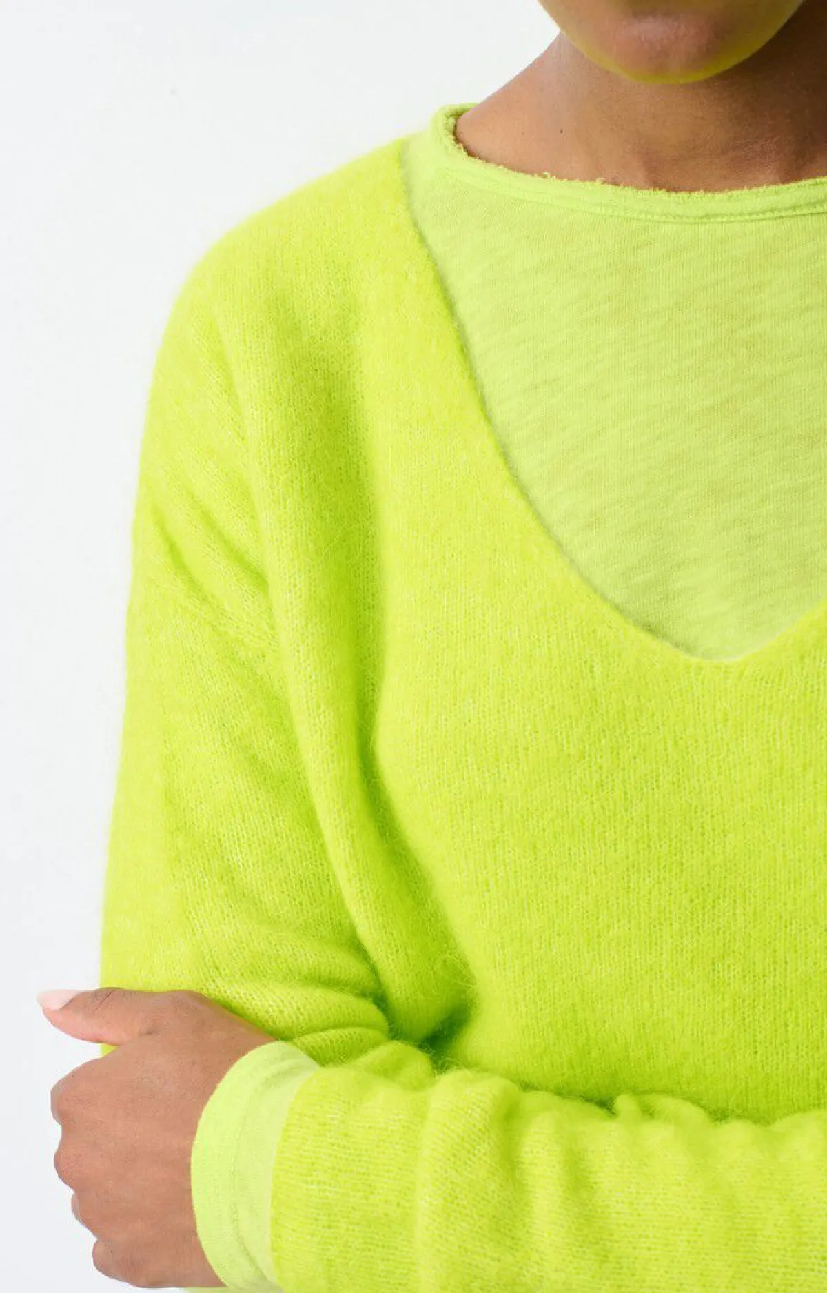 American Vintage Women'S Jumper Tyji Neon Yellow Flash Sale