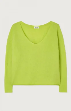 American Vintage Women'S Jumper Tyji Neon Yellow Flash Sale