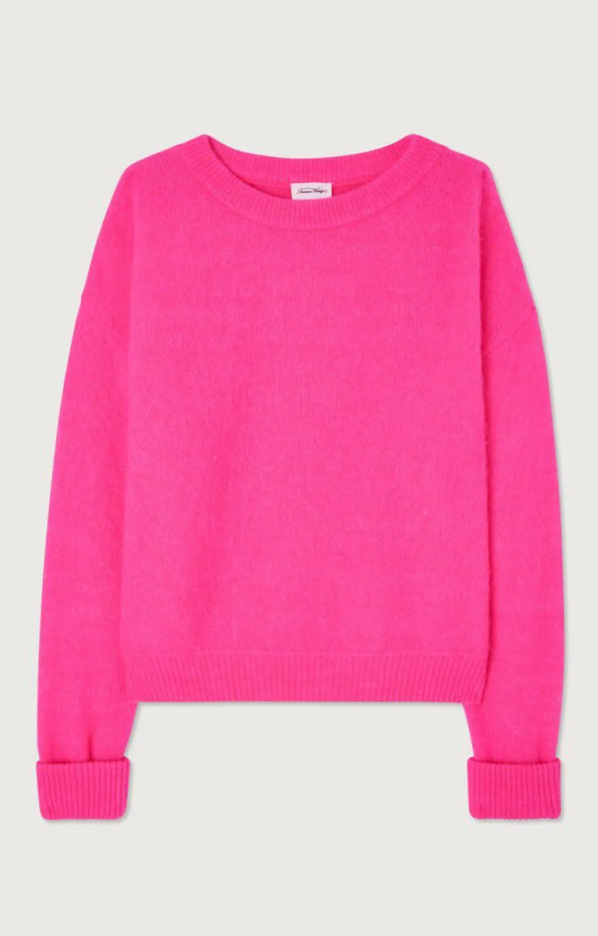 American Vintage Women'S Jumper Vitow Neon Pink Melange New