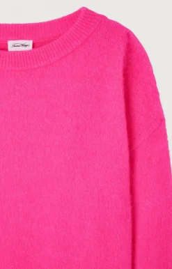 American Vintage Women'S Jumper Vitow Neon Pink Melange New
