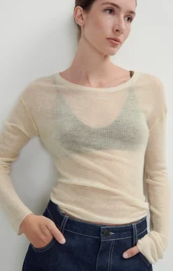 American Vintage Women'S Jumper Yocaburn Ecru Melange Shop