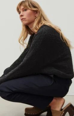 American Vintage Women'S Jumper Zolly Charcoal Melange New