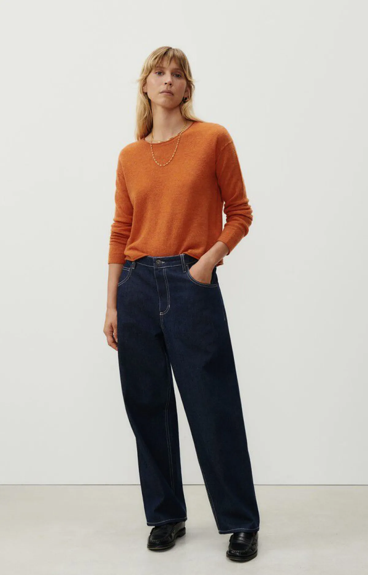 American Vintage Women'S Jumper Zyrobow Pumpkin Melange Hot
