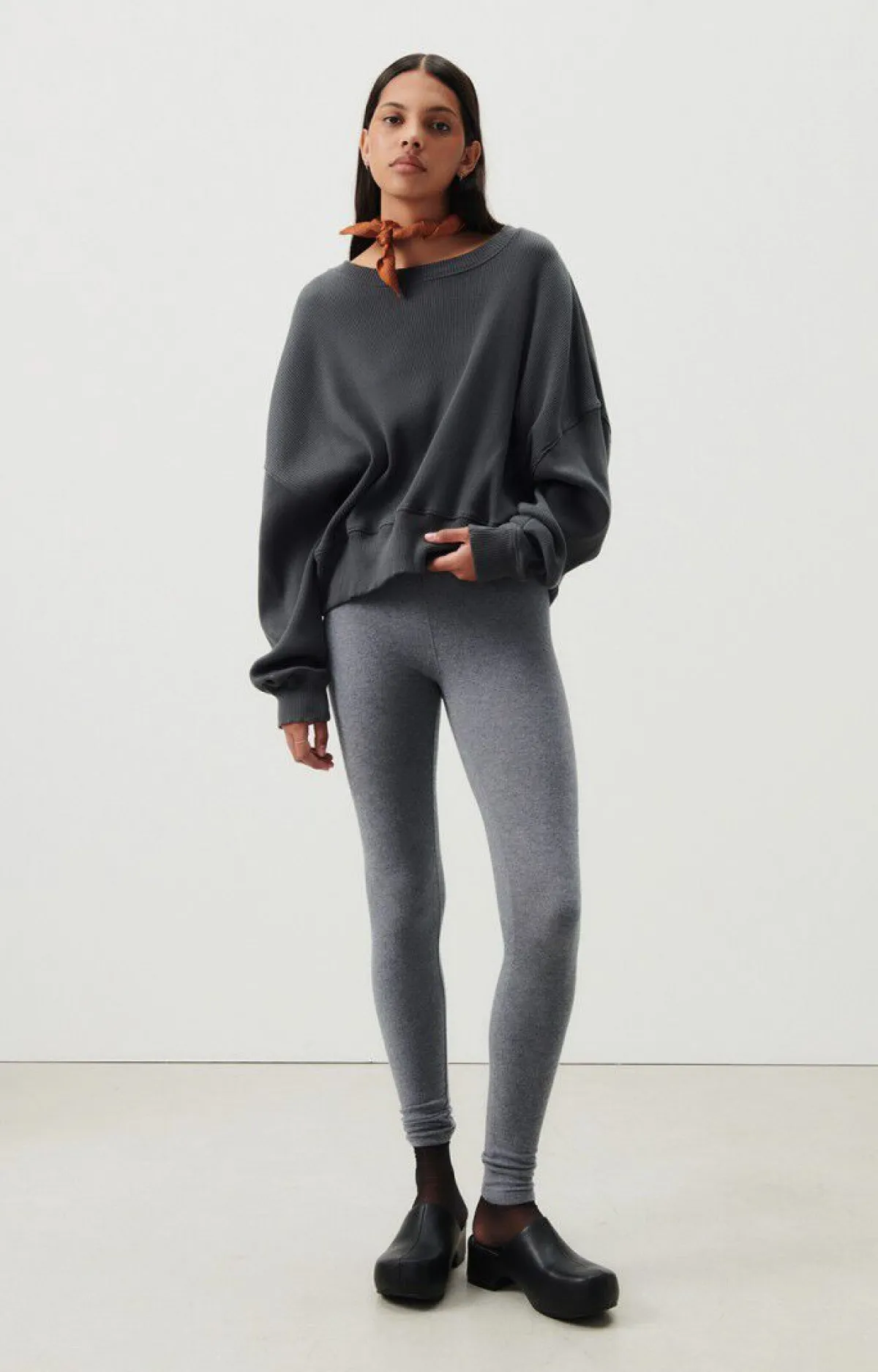 American Vintage Women'S Leggings Ypawood Charcoal Melange Hot
