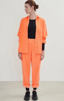 American Vintage Women'S Shirt Padow Fluorescent Orange Hot