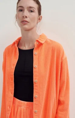 American Vintage Women'S Shirt Padow Fluorescent Orange Hot