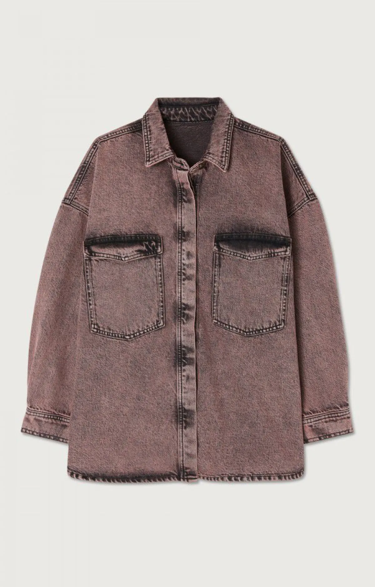American Vintage Women'S Shirt Yopday Over Dye Pink Store