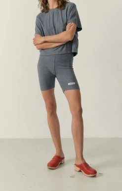 American Vintage Women'S Shorts Ypawood Charcoal Melange Best Sale