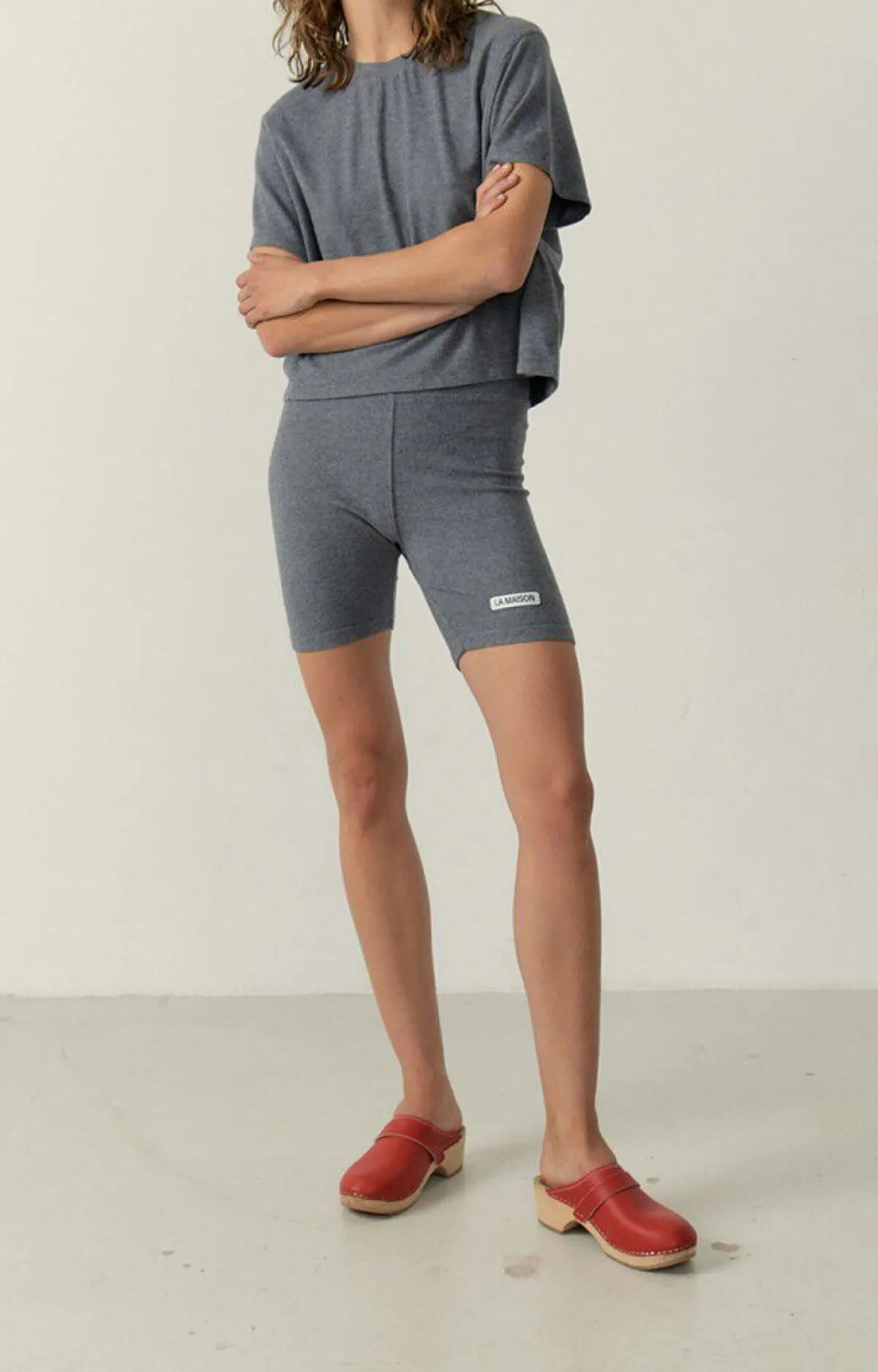 American Vintage Women'S Shorts Ypawood Charcoal Melange Best Sale