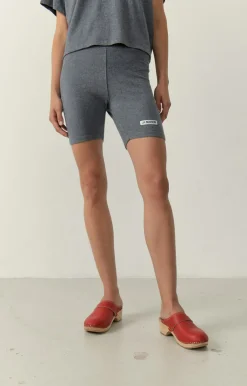 American Vintage Women'S Shorts Ypawood Charcoal Melange Best Sale