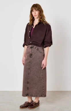 American Vintage Women'S Skirt Yopday Over Dye Pink Discount